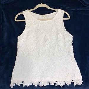 White lace Saint Tropez West tank